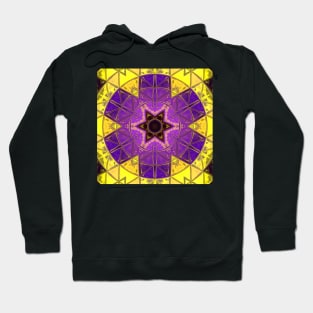 Mosaic Mandala Purple and Yellow Hoodie